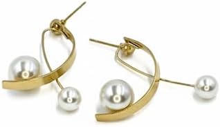 Elegant Gold Pearl Earrings - Chic Women's Accessories
