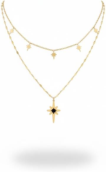 Elegant Double Star Necklace