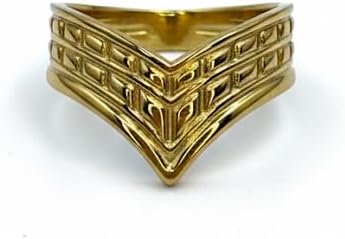 V-Shaped Gold Ring
