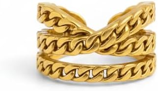 Elegant Interlocking Chain Ring