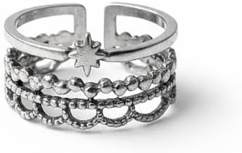 Elegant Three-Layered Stainless Steel Ring