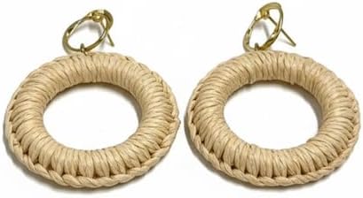 Rattan Circle Earrings - Chic Women's Accessories