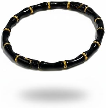 Elegant black and gold bracelet