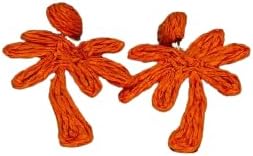 Chic Orange Palm Tree Earrings - Elegant Women's Accessories