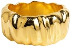 Elegant Wavy Design Gold Bracelet