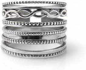 Elegant Multilayer Silver ring