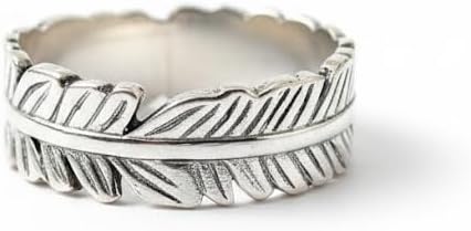 Elegant Feather Ring Stainless Steel