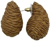 Stylish Recycled rubber Earrings - Brown