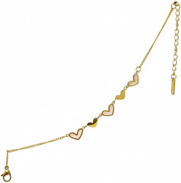 Elegant Golden Hearts Bracelet