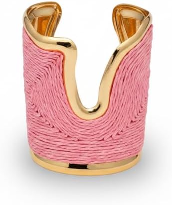 Elegant Pink Bracelet with Gold Accents