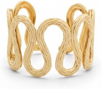 Elegant Wavy Design Gold Bracelet