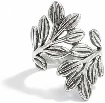 Elegant Stainless Steel Leaf Ring