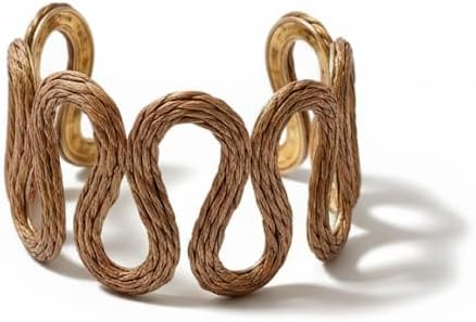 Elegant Wavy Design Gold Bracelet