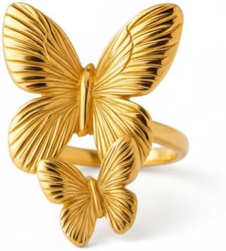 Stainless Steel Butterfly Ring