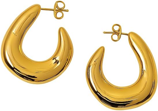 Chic Gold Earrings - Modern Design Women's Accessories