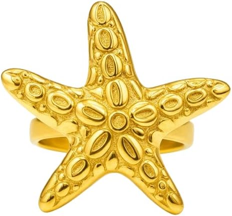 Gold Starfish Ring
