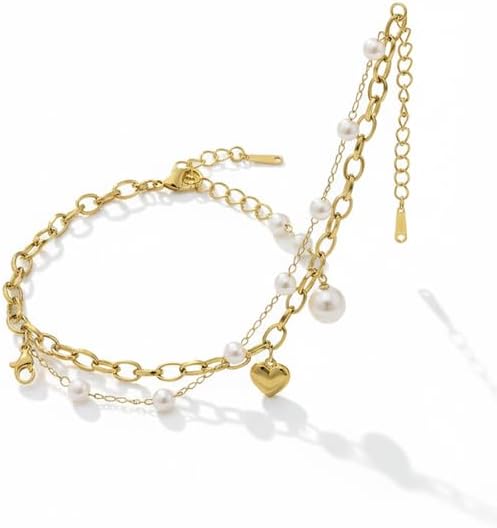 Gold Bracelet with Pearls
