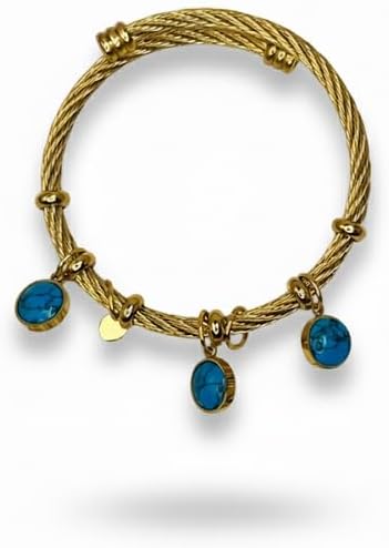 Elegant Gold Bracelet with Turquoise Stones