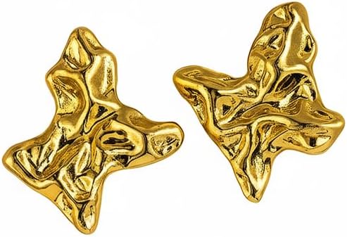 Modern Gold Earrings - Unique Design - Chic Women's Accessories