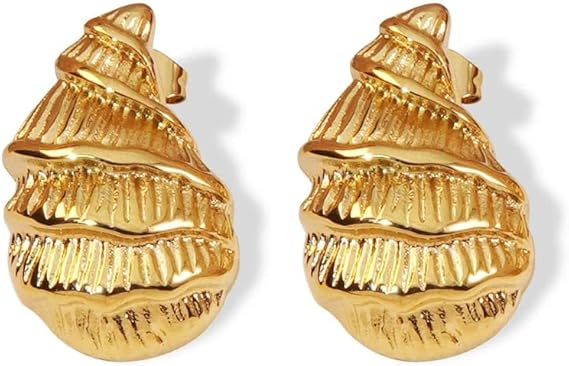 Modern Gold Shell Earrings - Chic Women's Accessories