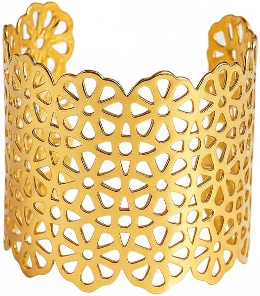 Gold Lace Cuff Bracelet