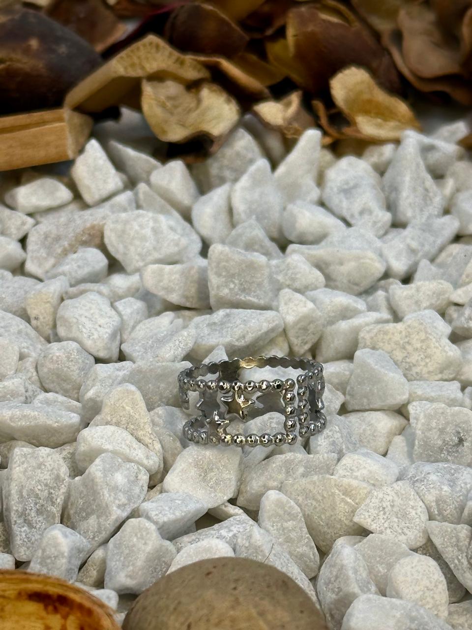 Elegant Stainless Steel Star Ring