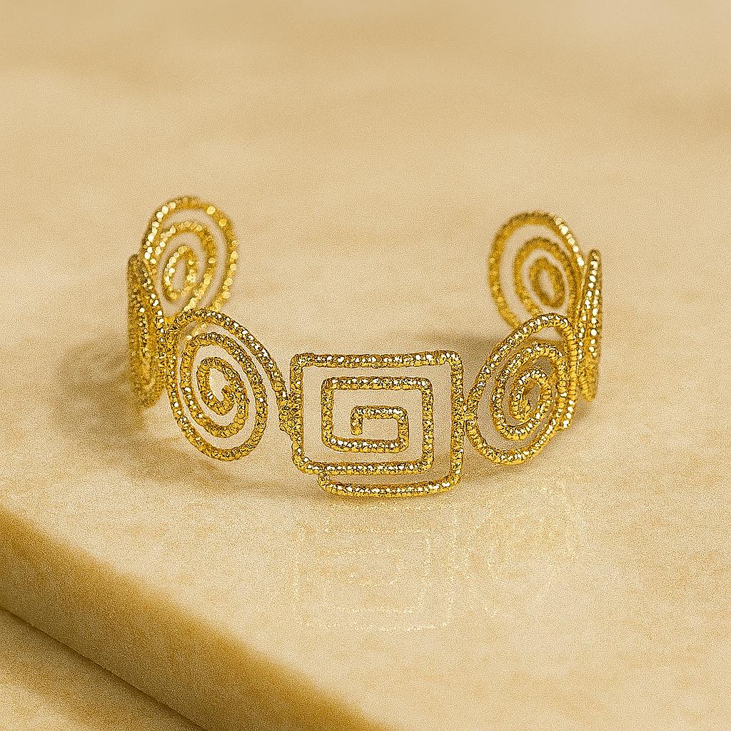Golden Bracelet with Unique Design
