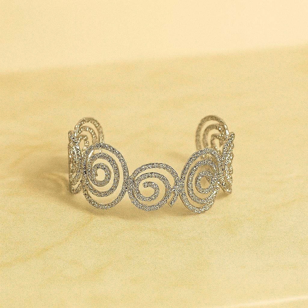 Elegant Spiral Cuff Bracelet