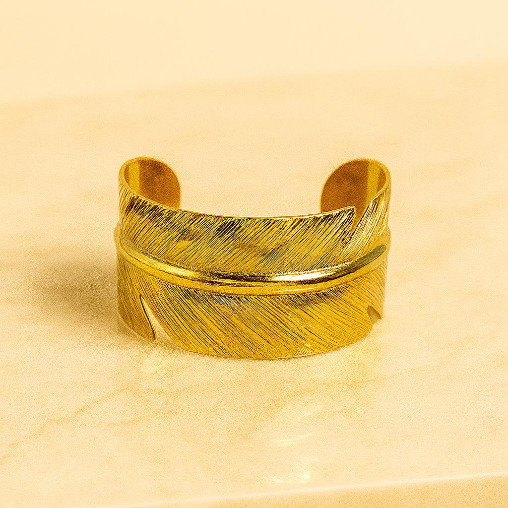 Golden Feather Bracelet
