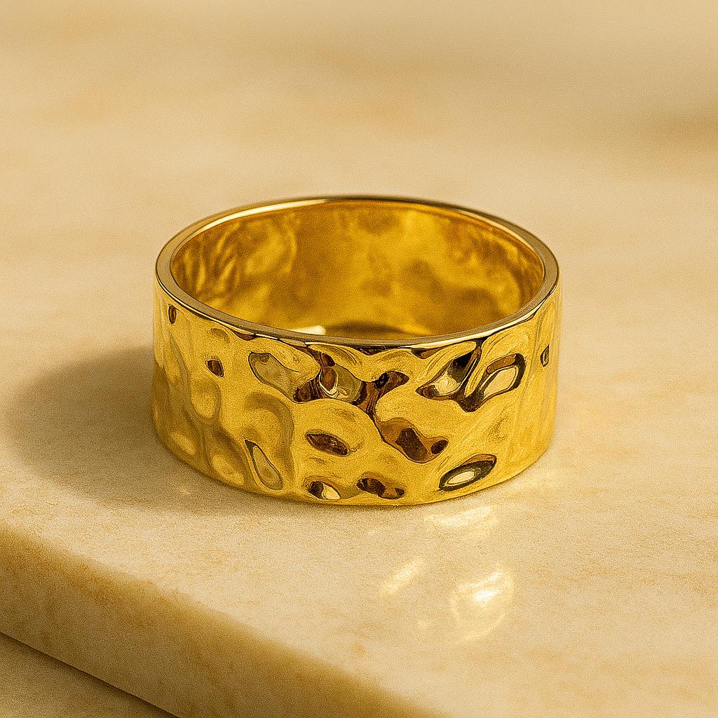 Gold Hammered Bangle