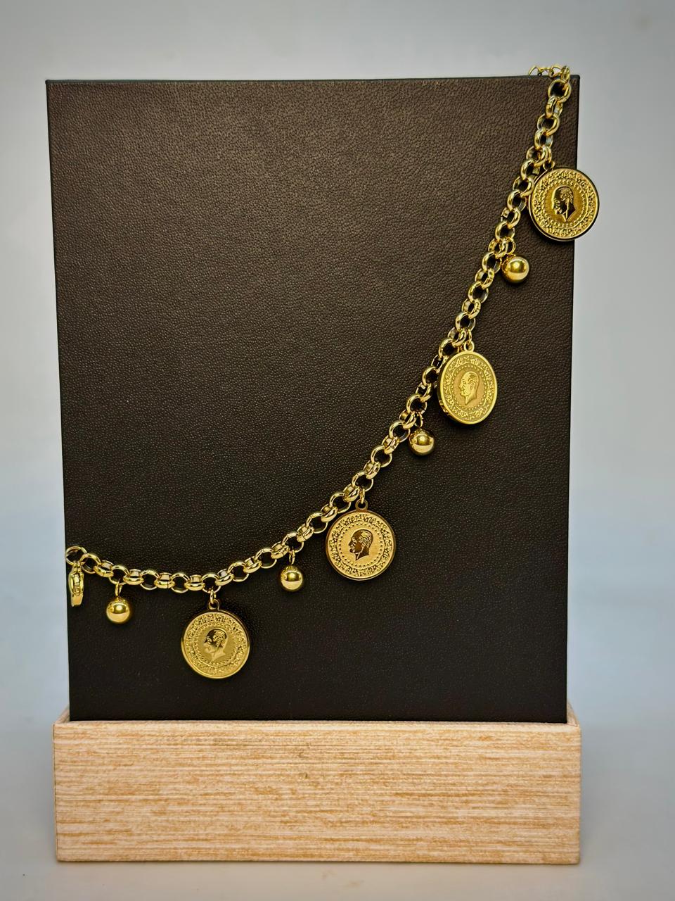 Elegant Gold Coin Bracelet