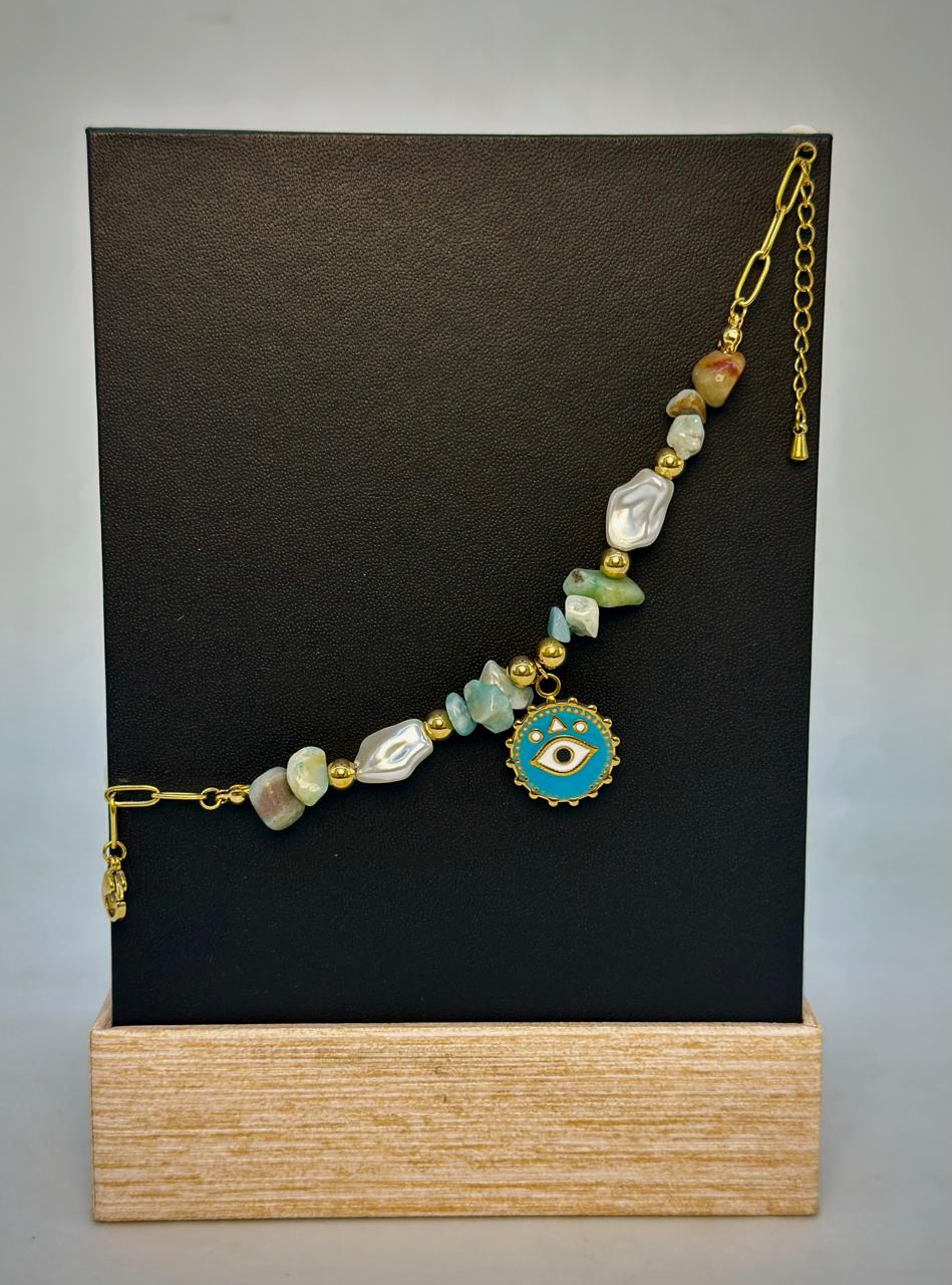 Evil Eye Bracelet with Colorful Beads