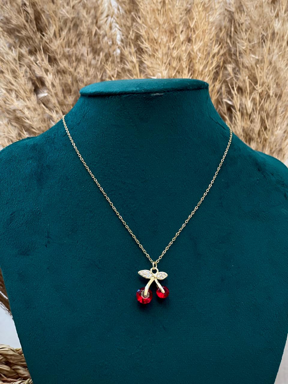Elegant Cherry Necklace