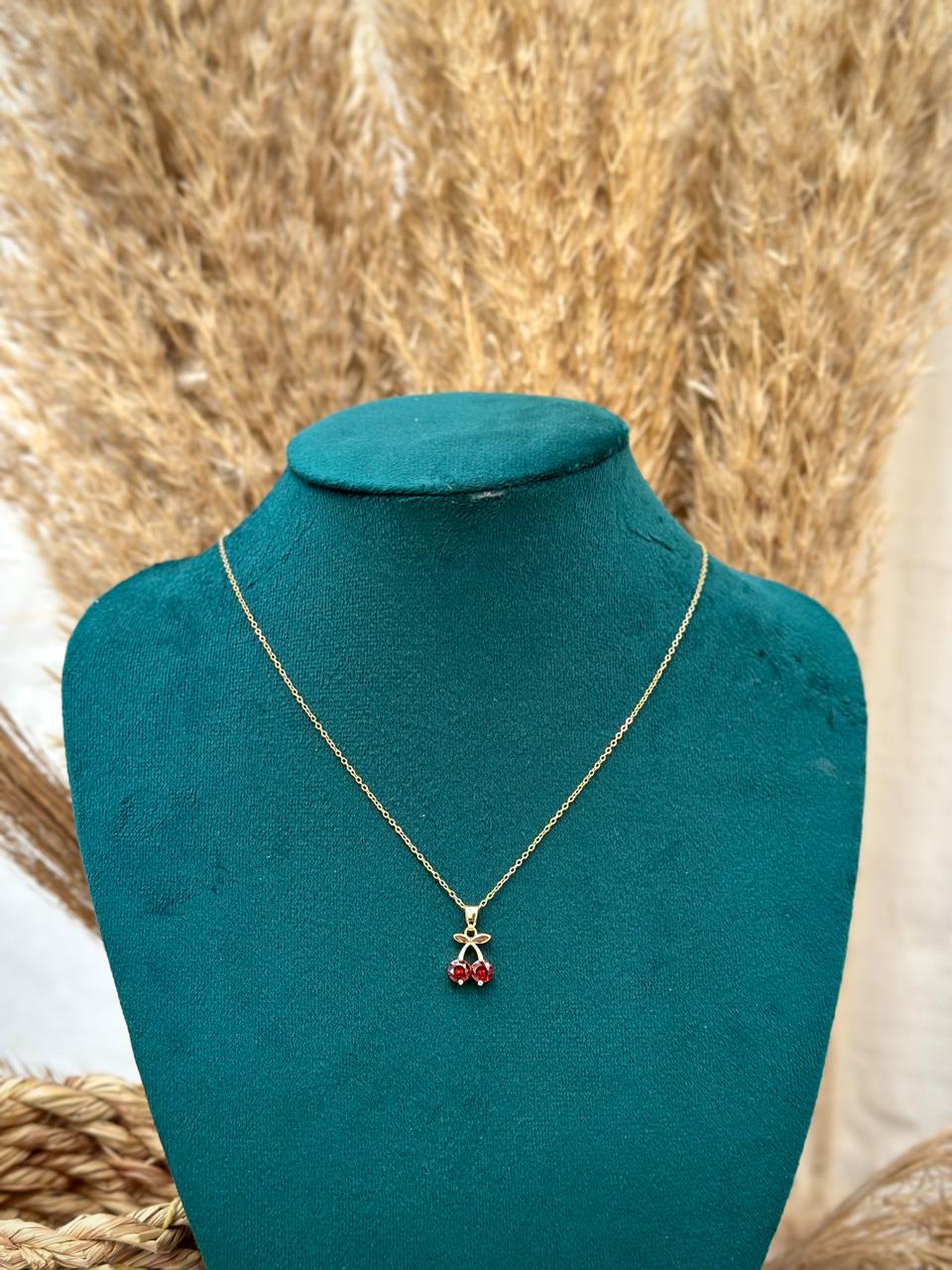 Elegant Cherry Necklace