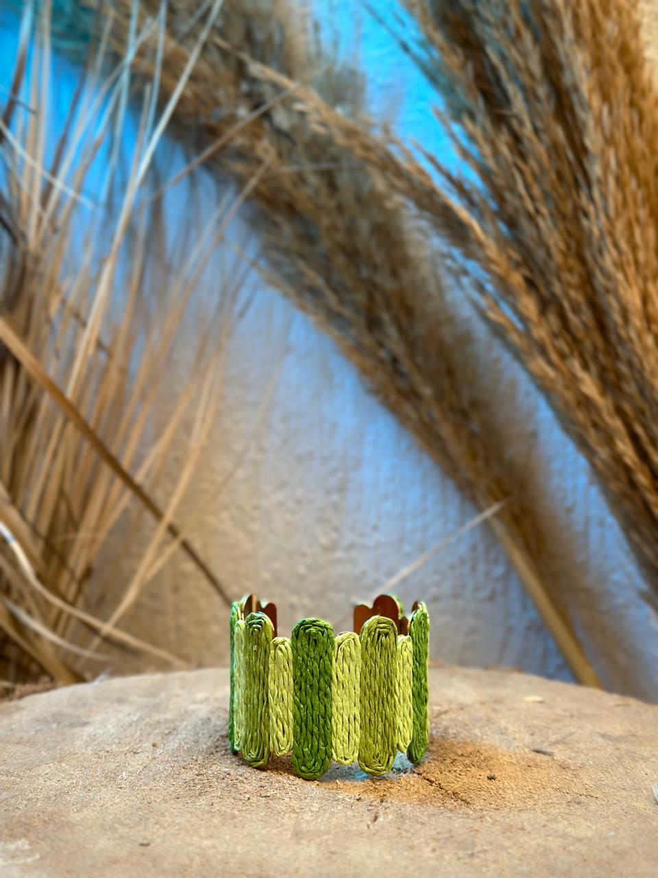 Woven Green Bracelet