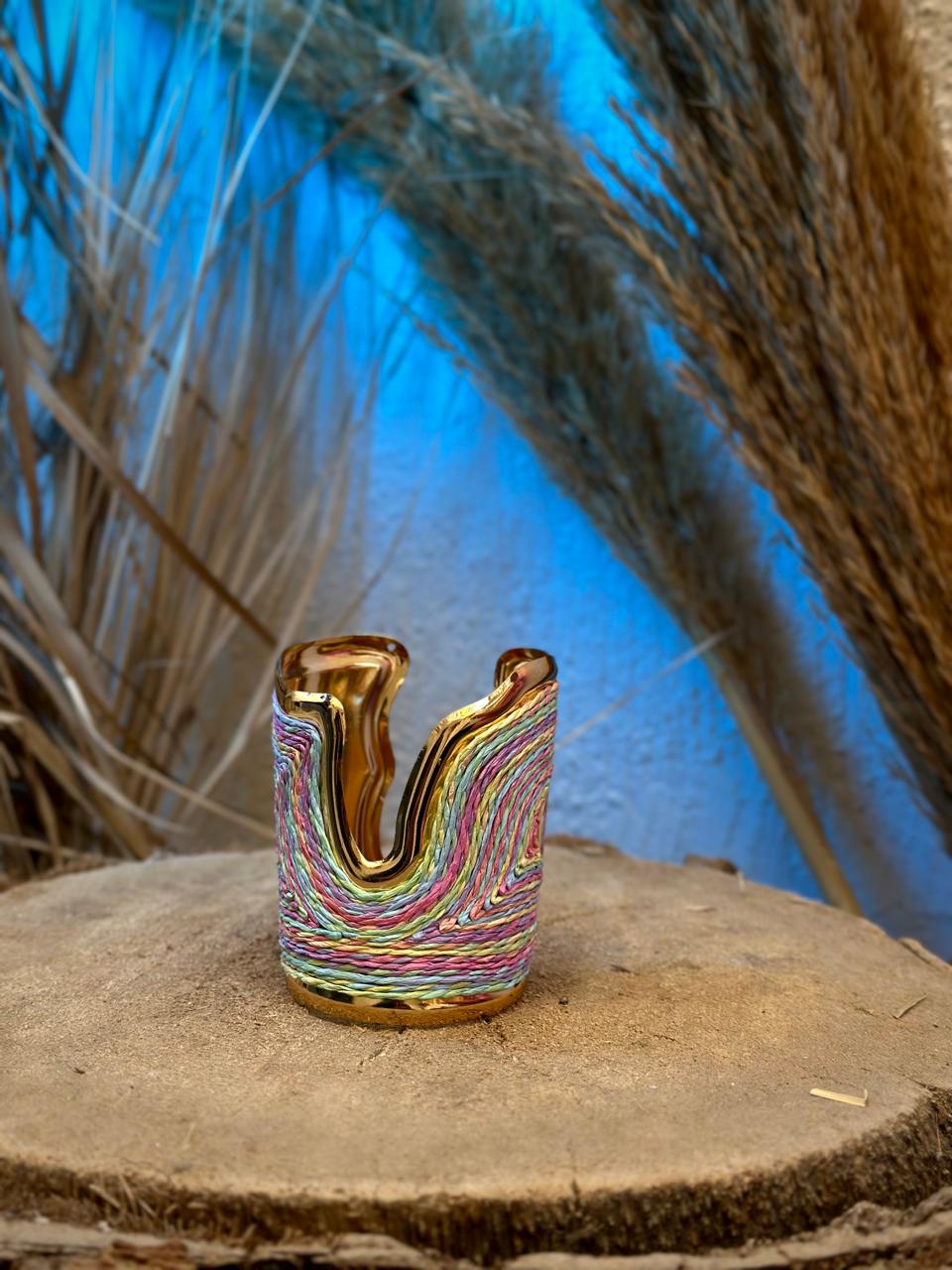 Embroidered Golden Bracelet