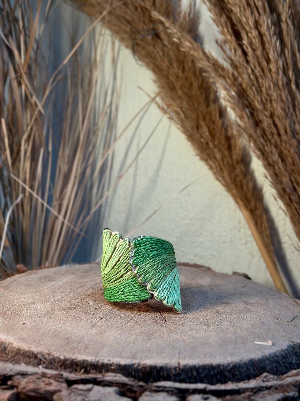 Elegant Green Leaf Bracelet