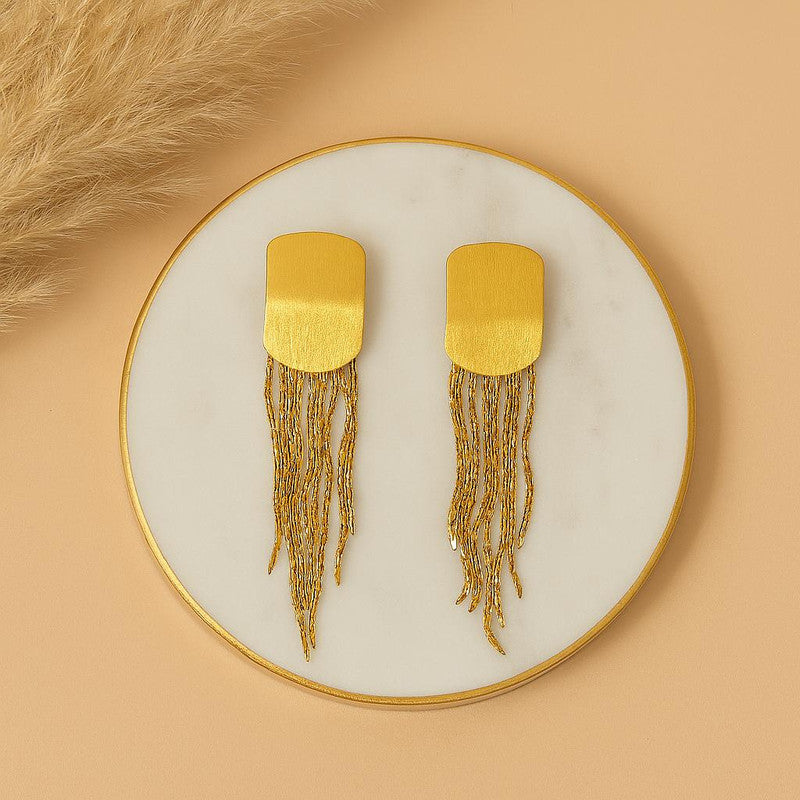 Stylish Golden Tassel Earrings - Modern Women's Accessories