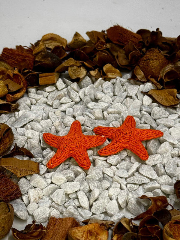Orange Starfish Earrings - Chic Women's Accessories
