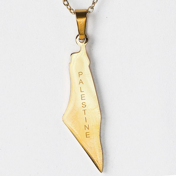 Necklace in the shape of the Palestinian state