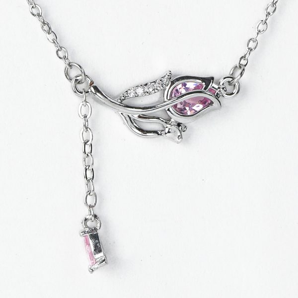 Elegant and magical necklace with a stylish pink stone - Image 2