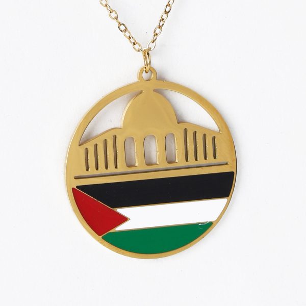 Palestinian flag chain bearing the shape of Al-Aqsa Mosque - Image 2