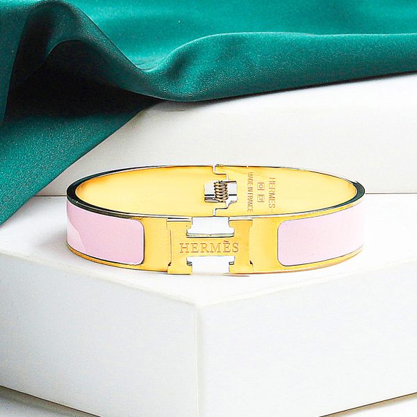 Elegant Metal "H" Bangle Bracelet