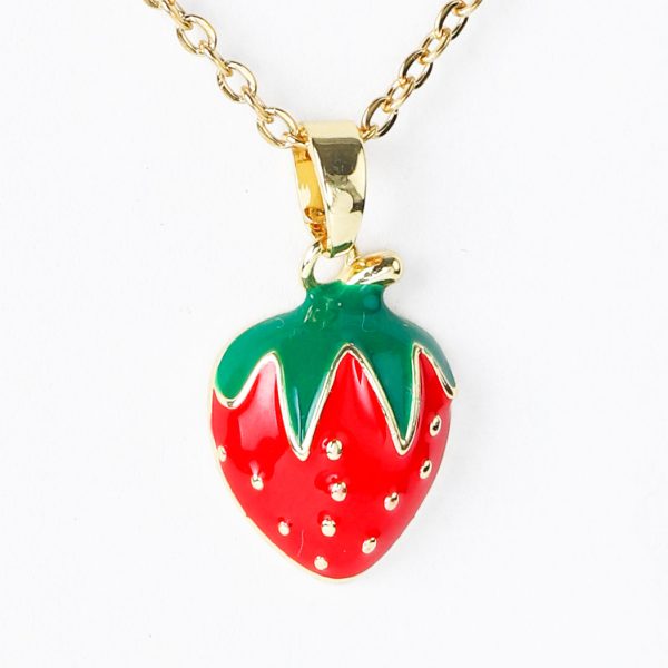Strawberry necklace that attracts luxury