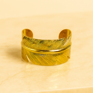 Gold Beam Chunky Bangle