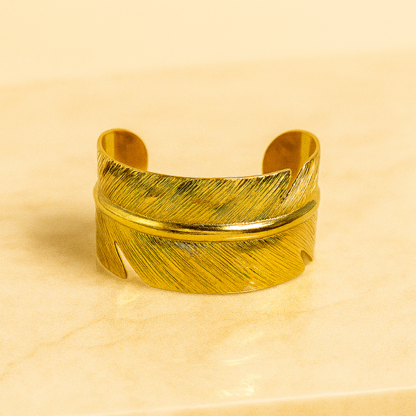 Gold Beam Chunky Bangle